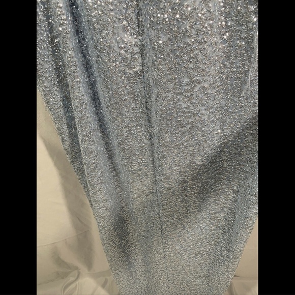 NWT $265 Aidan by Aidan Mattox One-Shoulder Sequin‎ Gown Mist [ SZ 8 ] #E923 - Picture 9 of 12